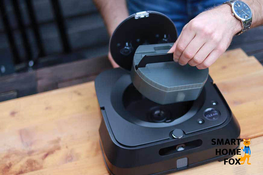 robot laveur irobot braava jet m6 reservoir eau amovible